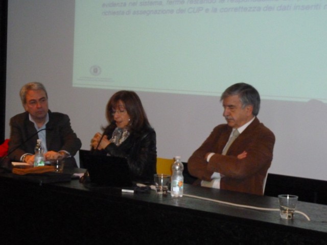 Da sinistra: dott. Nicola Lopane, Arch. Gemma Gigli, Ing. Vittorio Pujia.  ©Liberti
